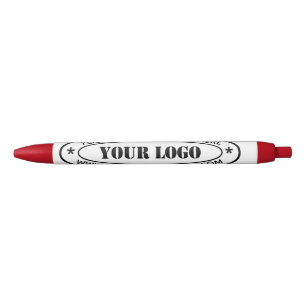 Custom Business Logo Company Stamp - Personalised  Blue Ink Pen