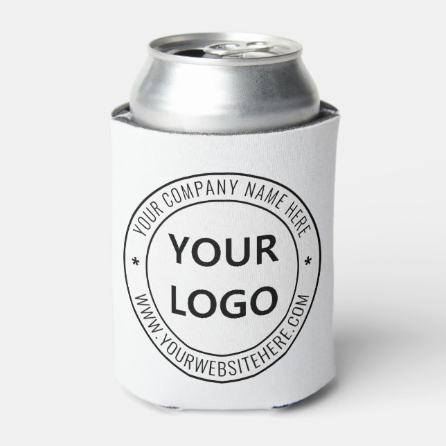Custom Business Logo Company Stamp - Personalised  Can Cooler (Can Front)
