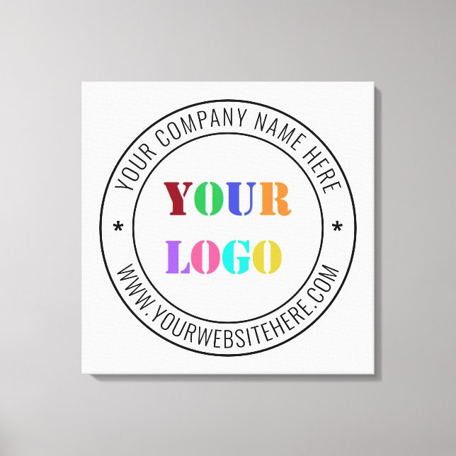 Custom Business Logo Company Stamp - Personalised  Canvas Print (Front)