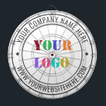Custom Business Logo Company Stamp - Personalised  Dartboard<br><div class="desc">Custom Business Logo Company Stamp - Personalised Website - Text Promotional Professional Customisable Stamp Gift - Add Your Logo - Image / Name - Company / Website - Information - Resize and move or remove and add elements / text with customisation tool. Choose / add your colour !</div>