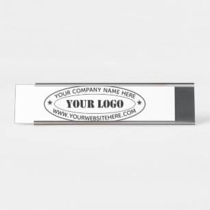 Custom Business Logo Company Stamp - Personalised  Desk Name Plate