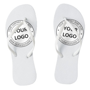 Custom Business Logo Company Stamp - Personalised  Flip Flops