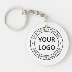 Custom Business Logo Company Stamp - Personalised  Key Ring