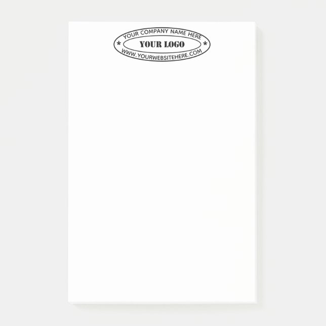 Custom Business Logo Company Stamp - Personalised  Post-it Notes (Front)