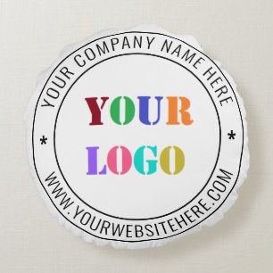 Custom Business Logo Company Stamp - Personalised  Round Cushion