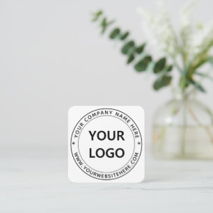 Custom Business Logo Company Stamp Personalised  Square Business Card