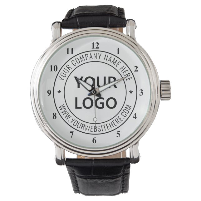 Custom Business Logo Company Stamp - Personalised  Watch (Front)