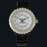 Custom Business Logo Company Stamp Personalised  Watch<br><div class="desc">Custom Business Logo Company Stamp - Personalised Website - Text Promotional Professional Customisable Stamp Gift - Add Your Logo - Image / Name - Company / Website - Information - Resize and move or remove and add elements / text with customisation tool. Choose / add your colour !</div>