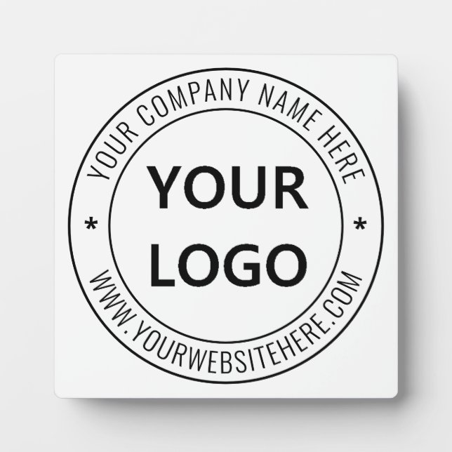 Custom Business Logo Company Stamp - Personalized  Plaque (Front)