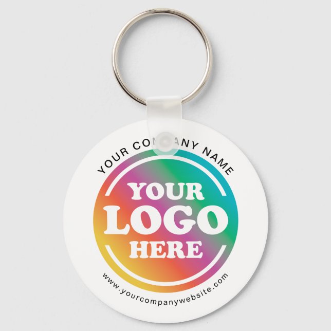 Custom Business Logo, Company Website Promotion Key Ring (Front)