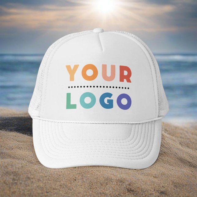 Custom Business Logo Company White  Trucker Hat (Creator Uploaded)