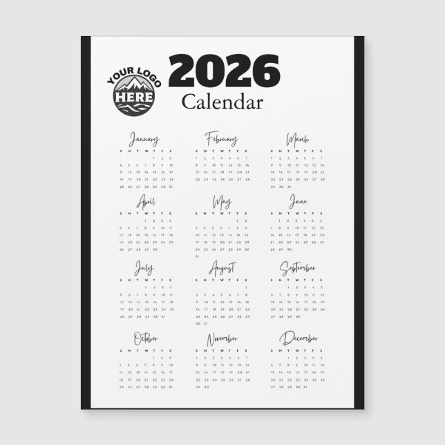 Custom Business Logo Corporate 2026 Calander  (Front)