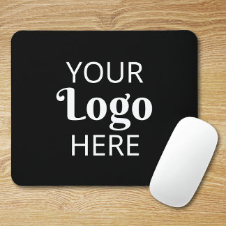 Custom Business Logo Corporate Branded Black Mouse Mat