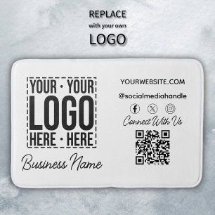 Custom Business Logo Corporate Company Modern Cool Bath Mat