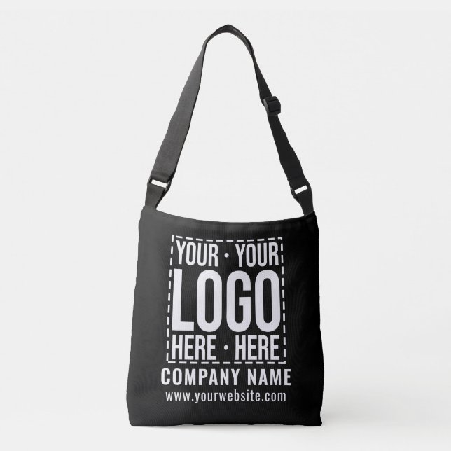 Custom Business Logo Corporate Company Modern Cool Crossbody Bag (Front)