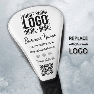 Custom Business Logo Corporate Company Modern Cool Golf Head Cover