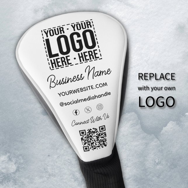 Custom Business Logo Corporate Company Modern Cool Golf Head Cover (Creator Uploaded)