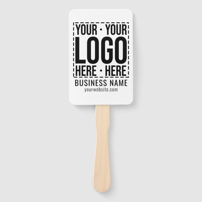 Custom Business Logo Corporate Company Modern Cool Hand Fan (Front)