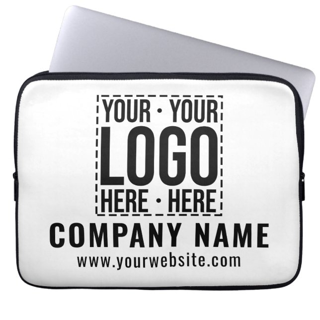 Custom Business Logo Corporate Company Modern Cool Laptop Sleeve (Front)
