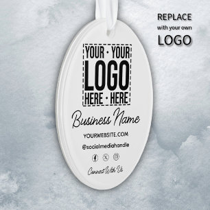 Custom Business Logo Corporate Company Modern Cool Ornament