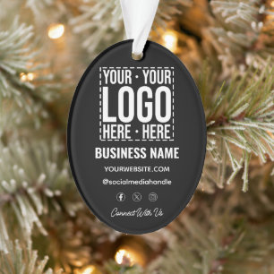 Custom Business Logo Corporate Company Modern Cool Ornament