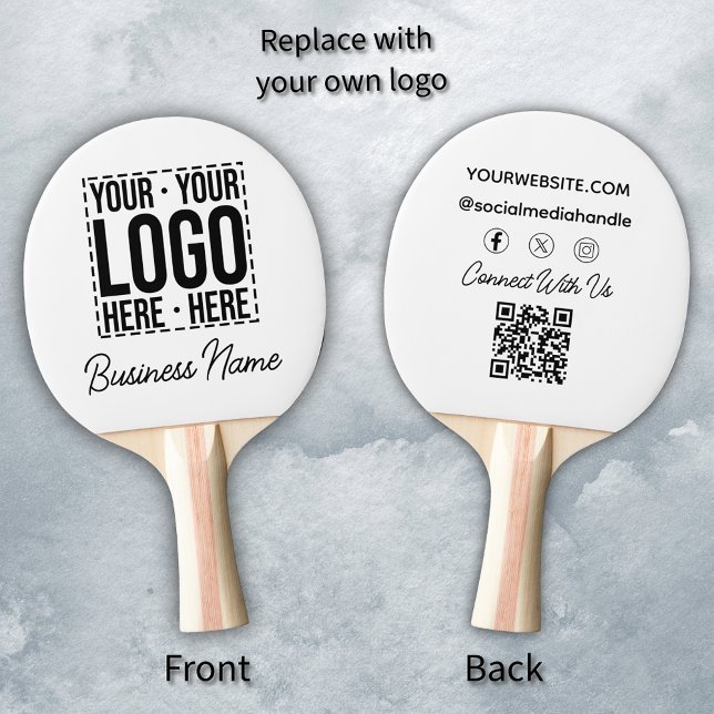 Custom Business Logo Corporate Company Modern Cool Ping Pong Paddle (Creator Uploaded)