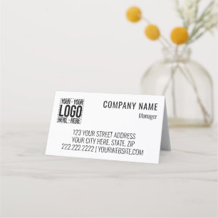 Custom Business Logo Corporate Company Modern Cool Place Card