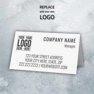 Custom Business Logo Corporate Company Modern Cool Place Card