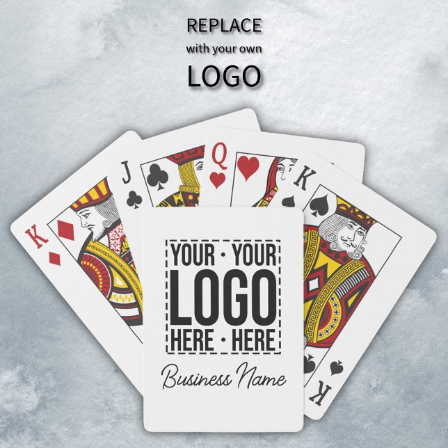 Custom Business Logo Corporate Company Modern Cool Playing Cards (Creator Uploaded)