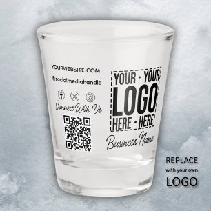 Custom Business Logo Corporate Company Modern Cool Shot Glass