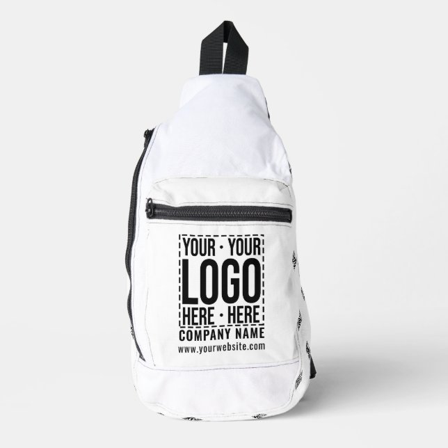 Custom Business Logo Corporate Company Modern Cool Sling Bag (Front)