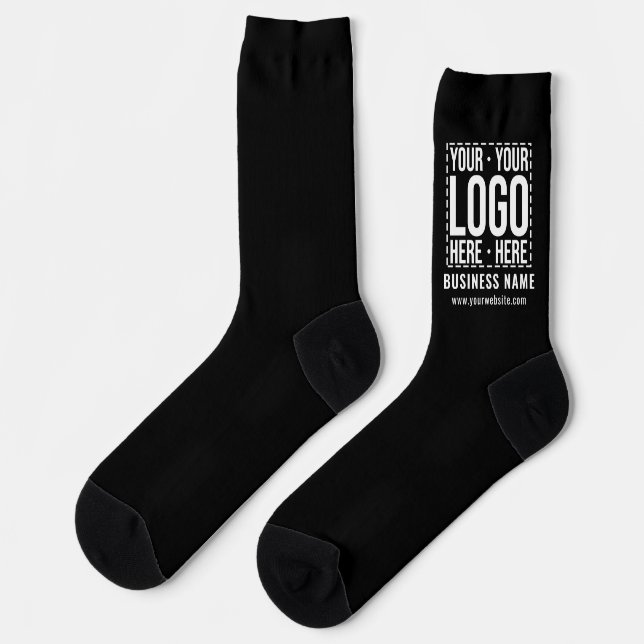 Custom Business Logo Corporate Company Modern Cool Socks (Left)