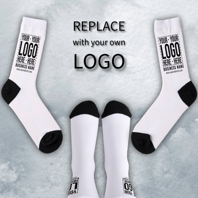Custom Business Logo Corporate Company Modern Cool Socks (Creator Uploaded)