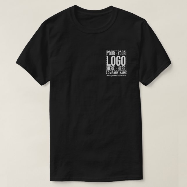 Custom Business Logo Corporate Company Modern Cool T-Shirt (Design Front)