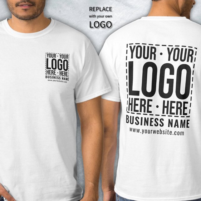 Custom Business Logo Corporate Company Modern Cool T-Shirt (Creator Uploaded)