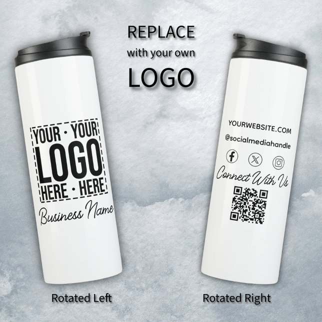 Custom Business Logo Corporate Company Modern Cool Thermal Tumbler (Creator Uploaded)