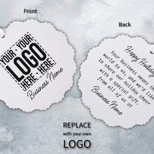 Custom Business Logo Corporate Company Modern Cool Tree Decoration Card