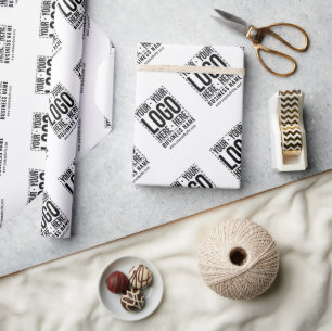 Custom Business Logo Corporate Company Modern Cool Wrapping Paper