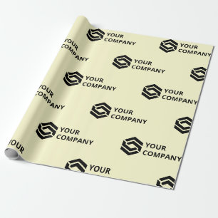 Custom Business Logo Corporate Cream Wrapping Paper