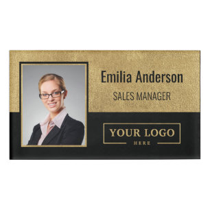 Custom Business Logo Corporate Employee Photo Name Tag