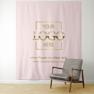 Custom Business Logo Corporate Event Backdrop Tapestry