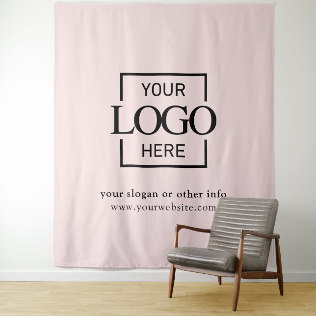 Custom Business Logo Corporate Event Backdrop Tapestry (In Situ)