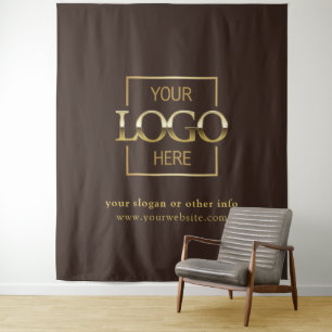 Custom Business Logo Corporate Event Backdrop Tapestry