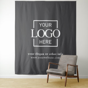 Custom Business Logo Corporate Event Backdrop Tapestry