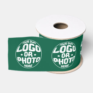 Custom Business Logo Corporate Marketing Modern Grosgrain Ribbon