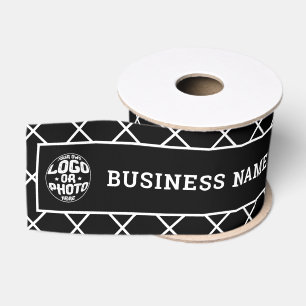 Custom Business Logo Corporate Marketing Modern Grosgrain Ribbon