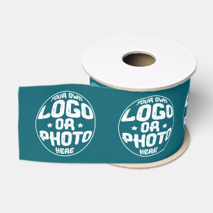 Custom Business Logo Corporate Marketing Modern Grosgrain Ribbon