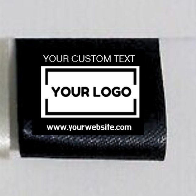 Custom Business Logo Corporate Marketing Promo  Grosgrain Ribbon (Creator Uploaded)