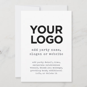 Custom Business Logo Corporate Party Typewriter Invitation