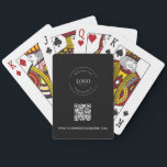 Custom Business LOGO Corporate QR CODE Black  Playing Cards<br><div class="desc">Elevate your corporate branding with our Custom Business Logo Corporate QR Code Black Playing Cards Promotional deck! These sleek and sophisticated playing cards feature your company's logo and a QR code and website for easy access to your business information. Crafted with high-quality materials, they make a stylish and memorable promotional...</div>